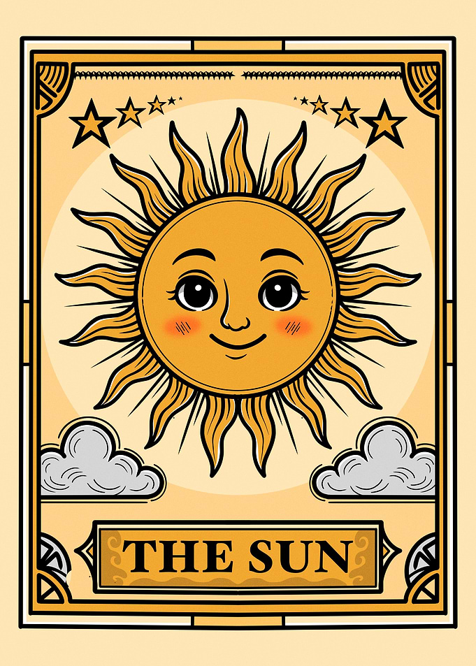 The Sun Tarot Card Illustration
