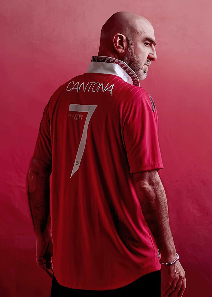 Eric Cantona Manchester United Portrait