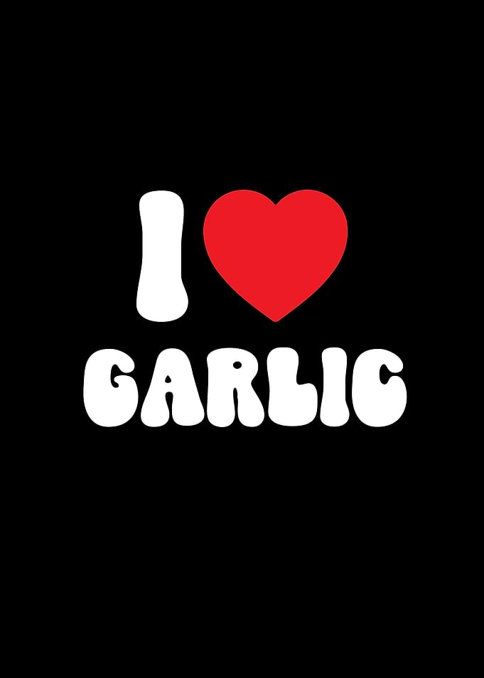 I Love Garlic Vegetable Graphic