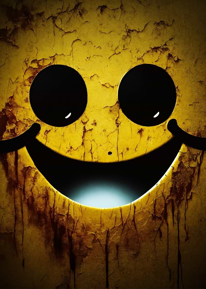 Distressed Yellow Smiley Face