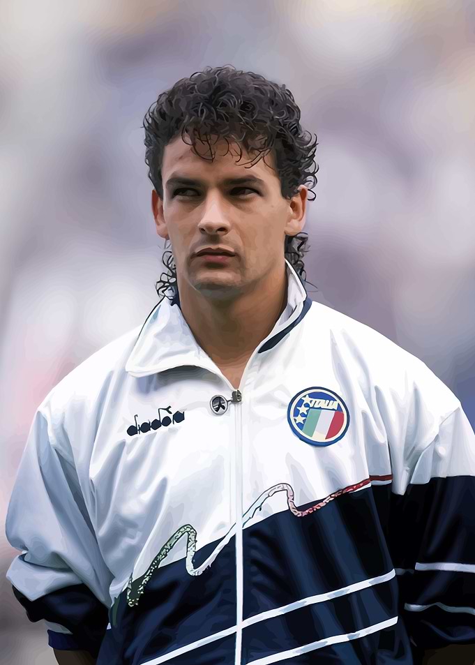 Italian Soccer Player in Diadora Jacket