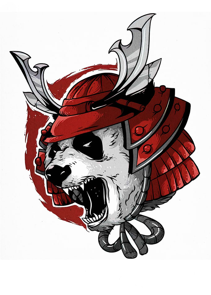 Samurai Panda Illustration