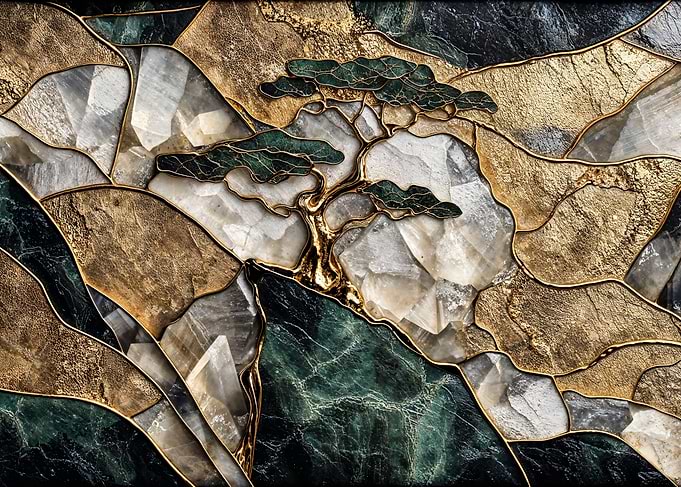 Kintsugi Tree and Stone