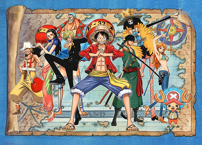 Straw Hat Pirates Fish-man Island Grand Line Map