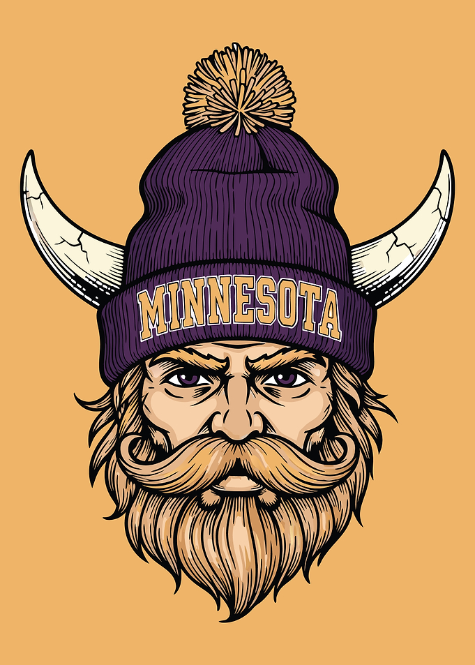 Minnesota Vikings Mascot Illustration