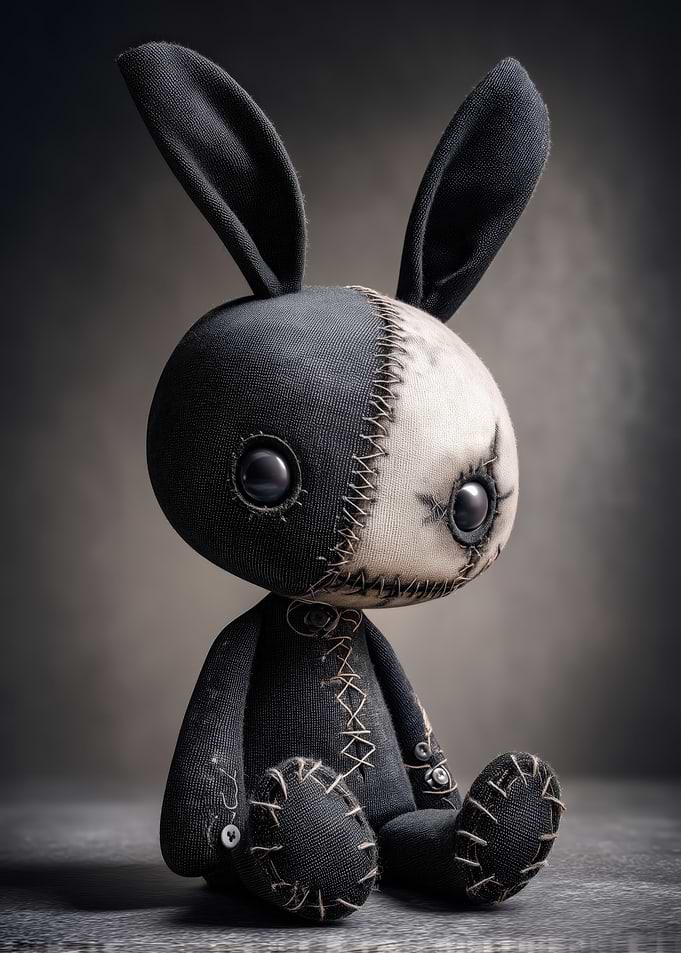 Creepy Stuffed Bunny Doll