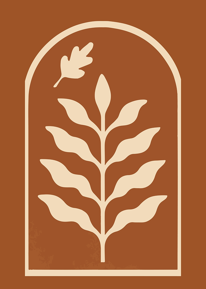 Minimalist Plant Illustration in Earth Tones