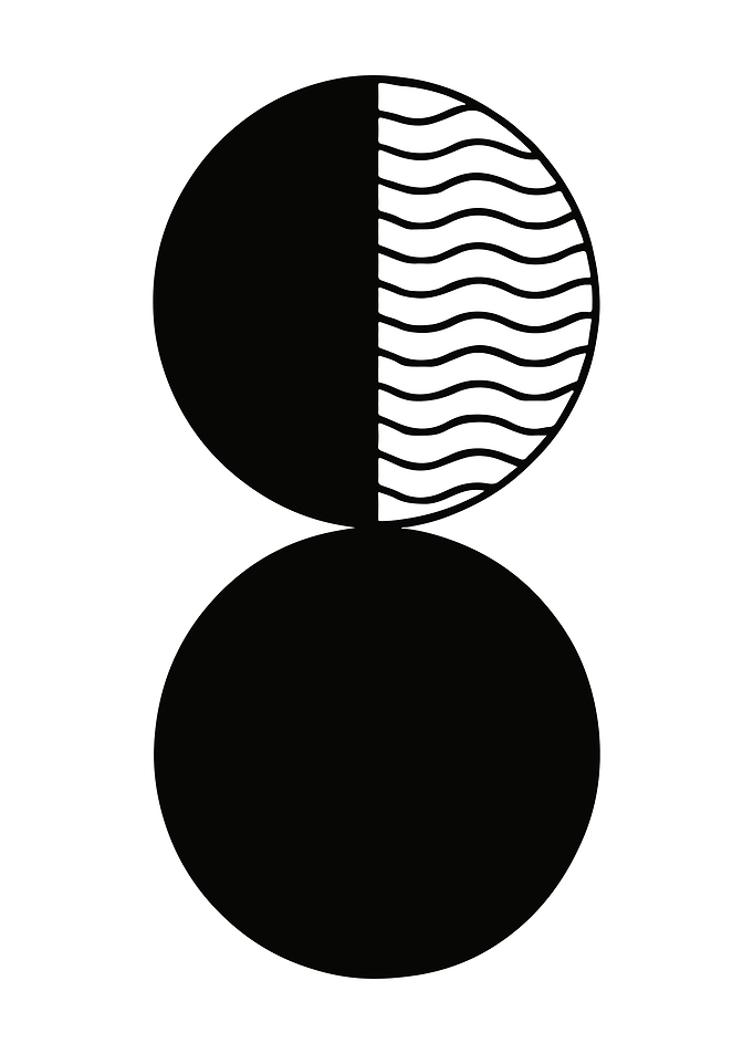 Black and White Abstract Circles