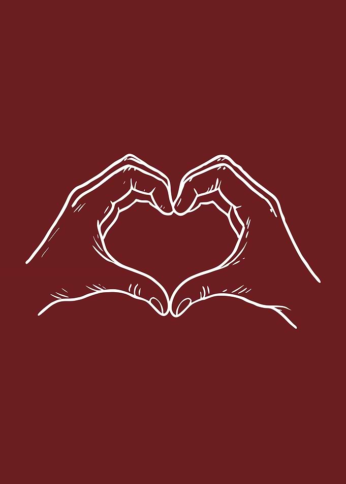Hands forming a heart shape