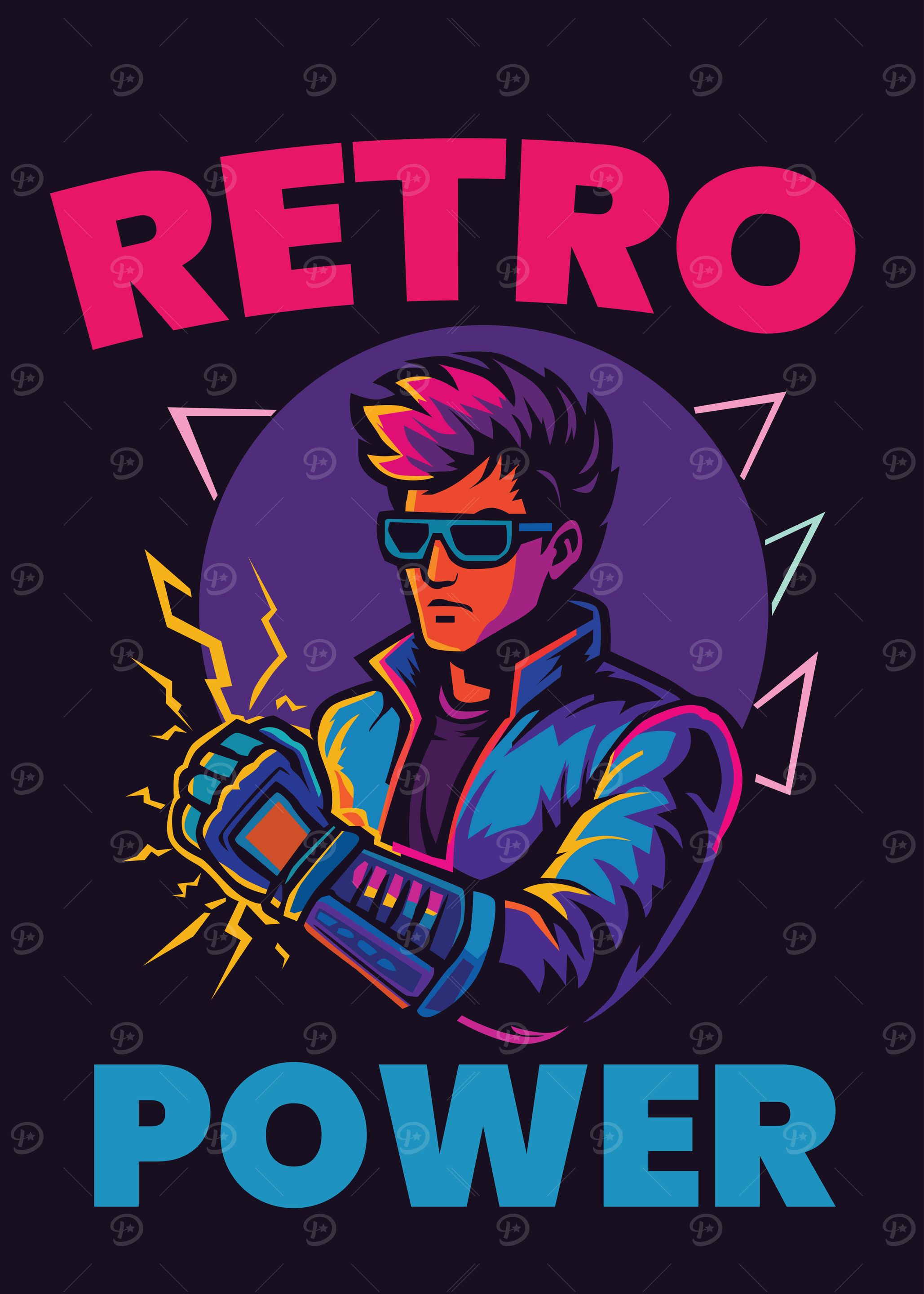 Retro Power Illustration