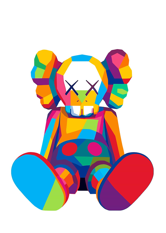 Colorful KAWS Companion Pop Art