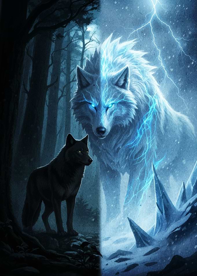 Wolves in the Forest: Light and Dark