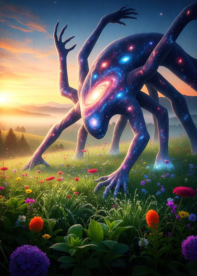 Cosmic Alien Flower Field