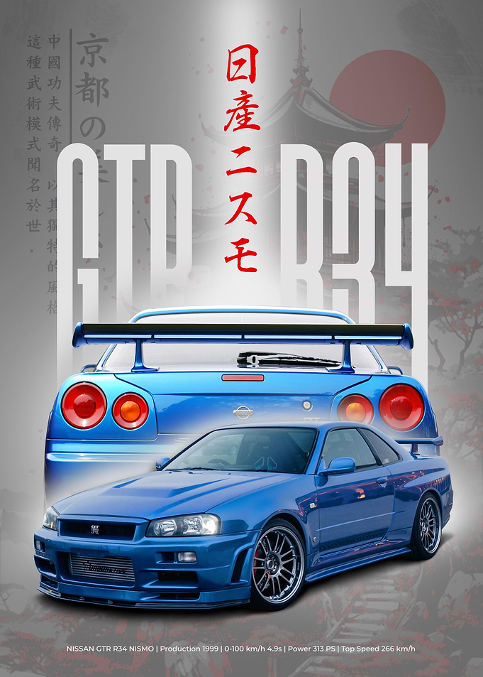 Nissan GTR R34 Nismo Japanese Art