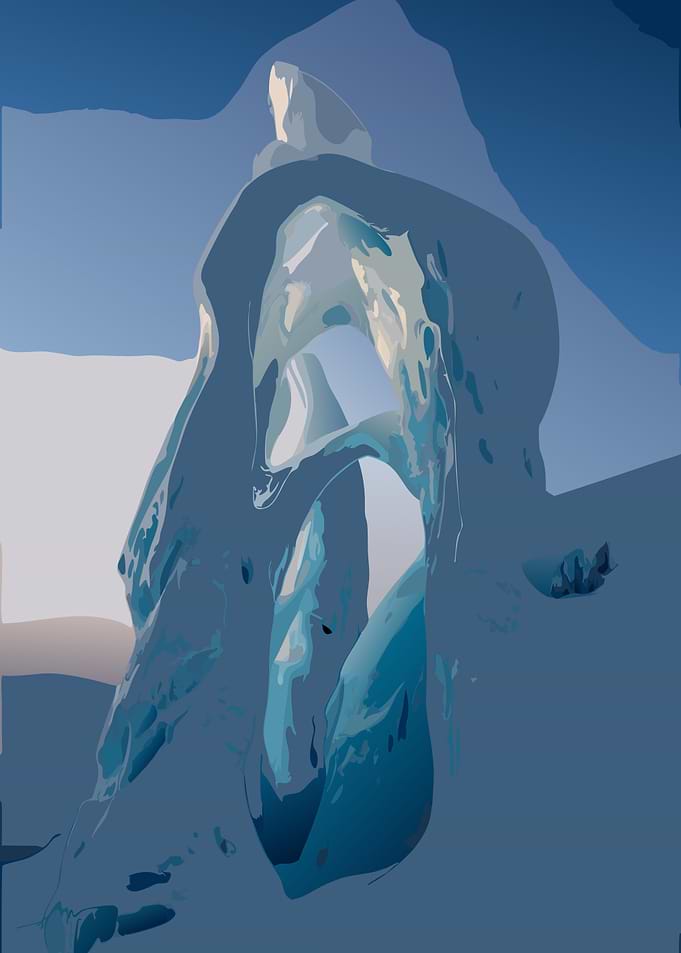 Abstract Ice Formation Landscape
