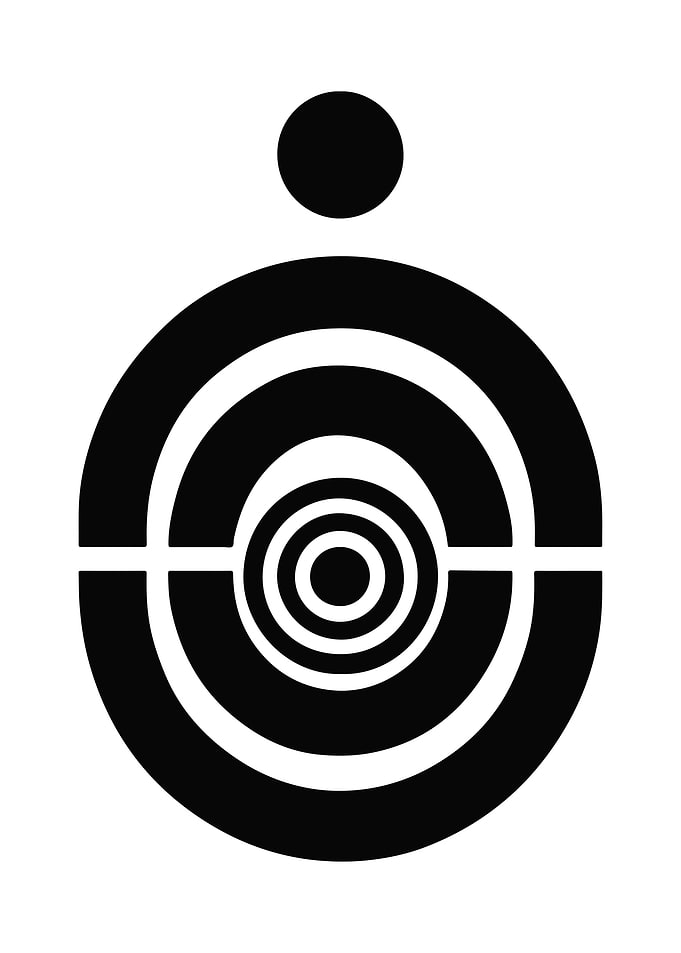 Abstract Black and White Circle Design