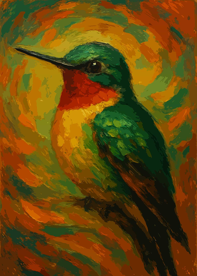 Hummingbird Painting Art