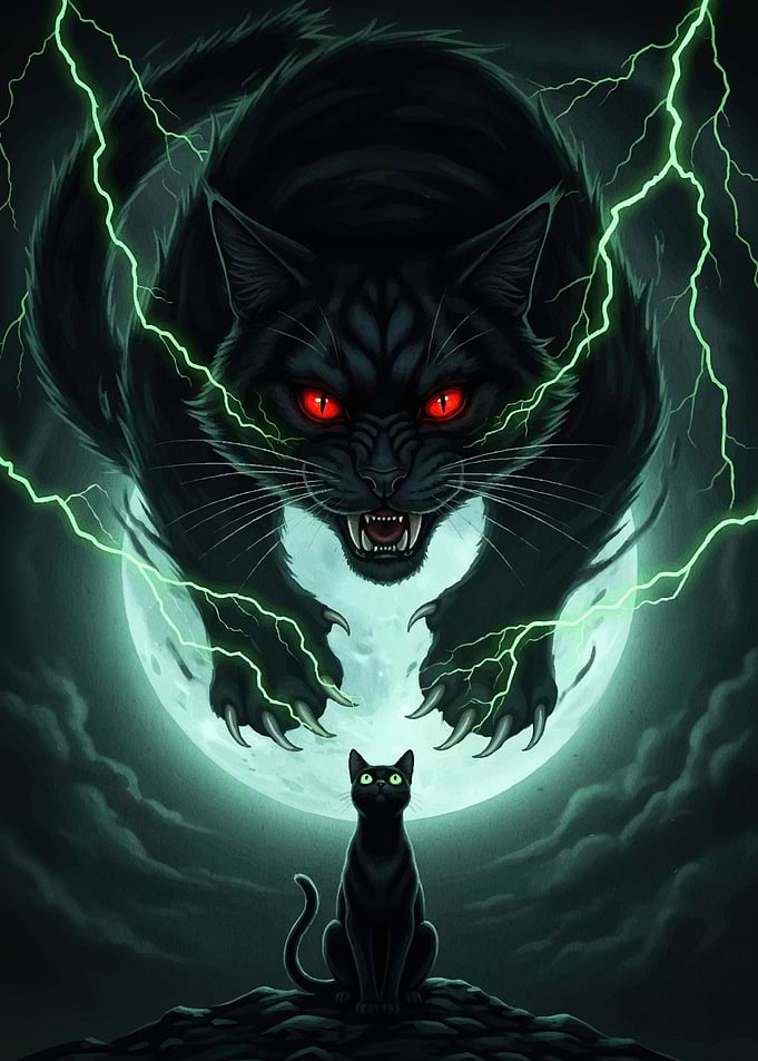 Cat Transformation Moonlight