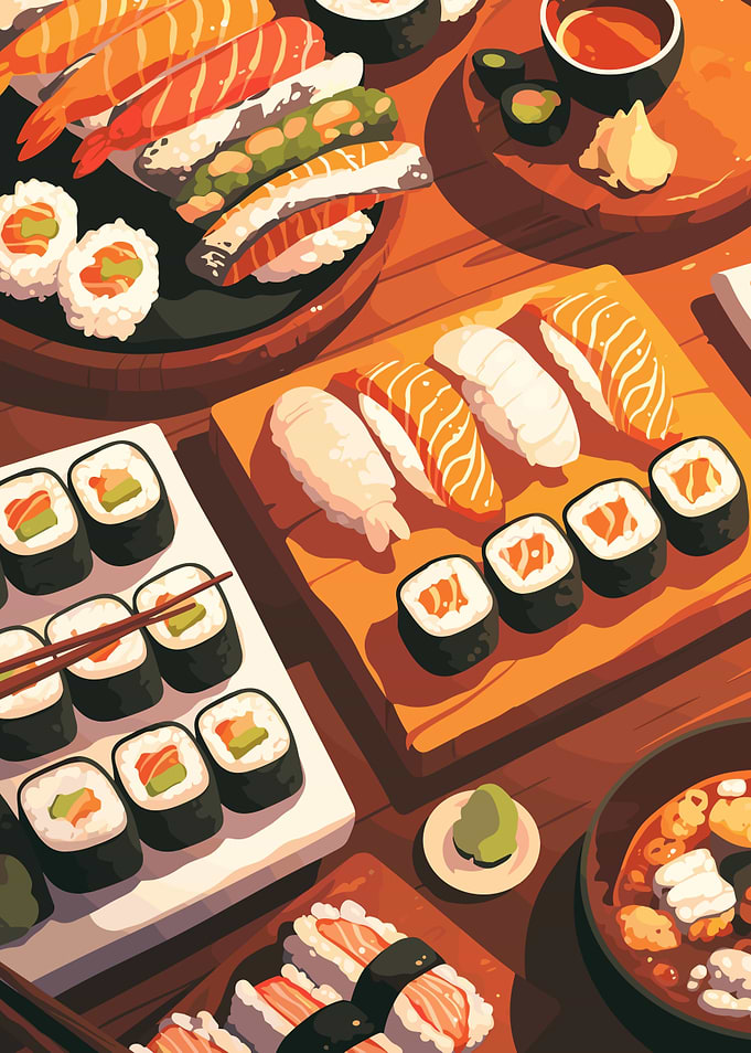 Sushi Platter Still Life