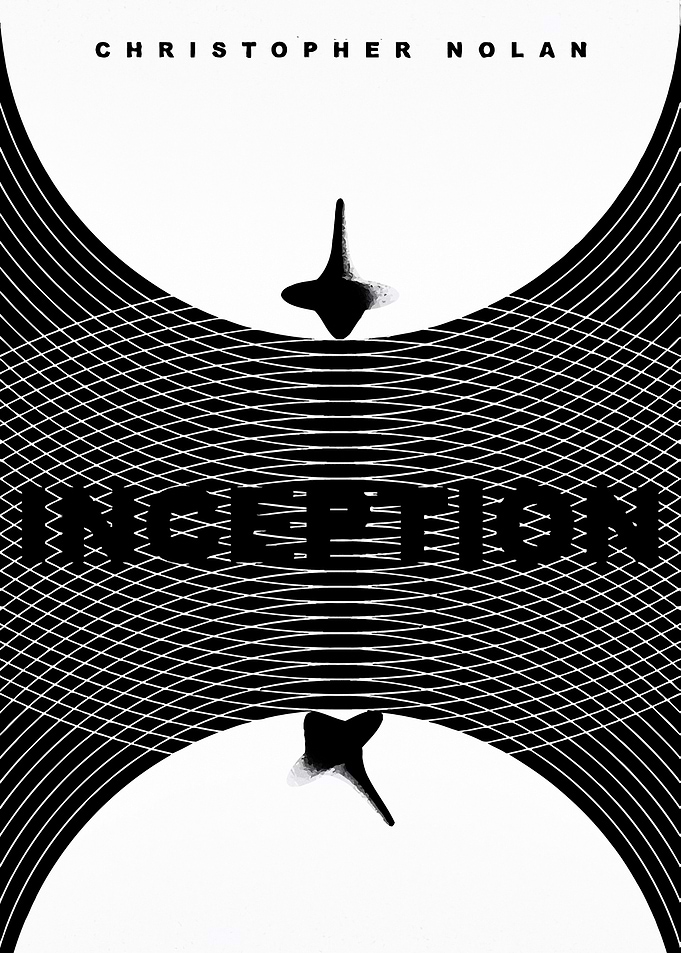 Inception Movie Poster Black and White