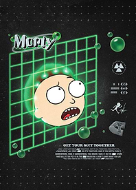 Morty's Neon Grid Dimension