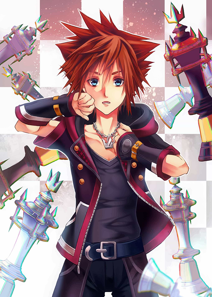 Sora Kingdom Hearts Chess Pieces Artwork