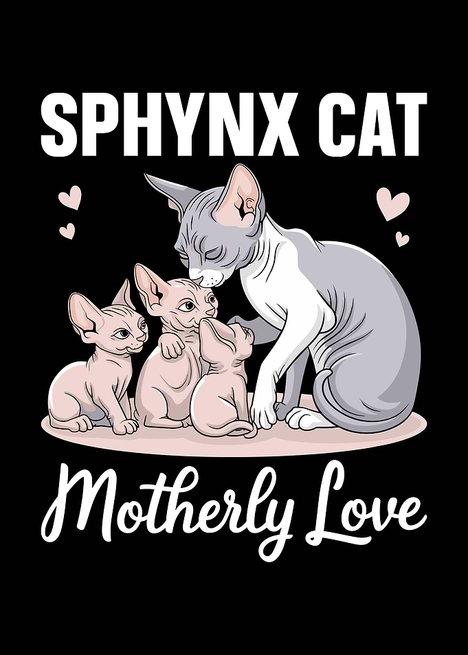 Sphynx Cat Motherly Love