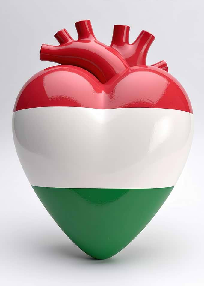 Hungarian Flag Heart