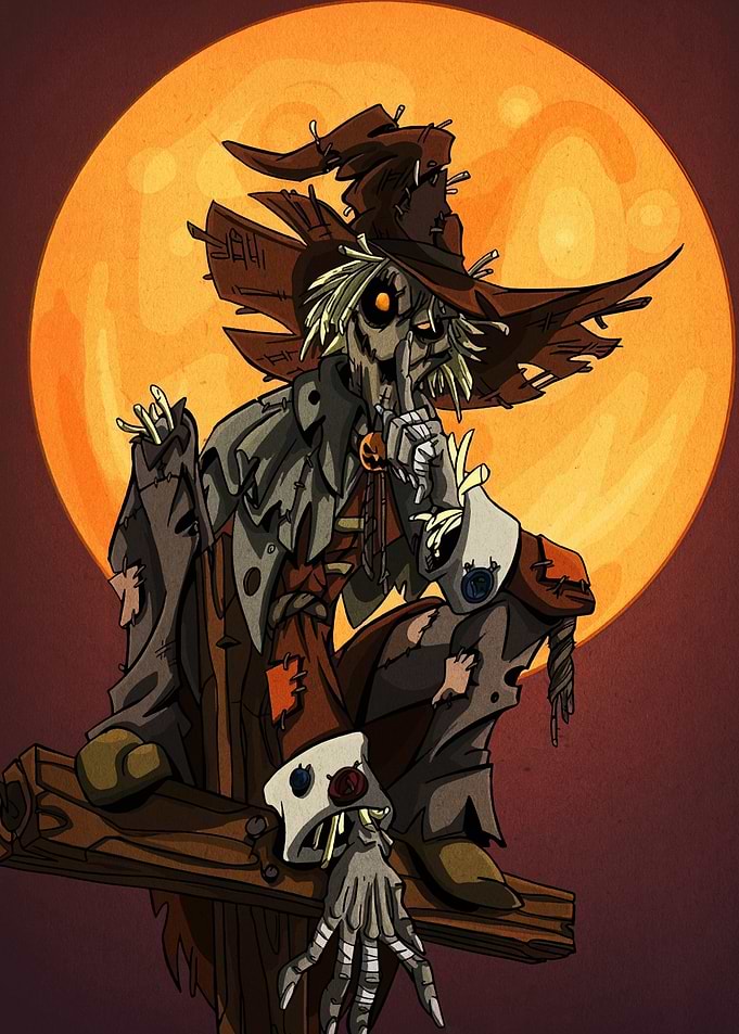 Scarecrow Shhh Under Full Moon