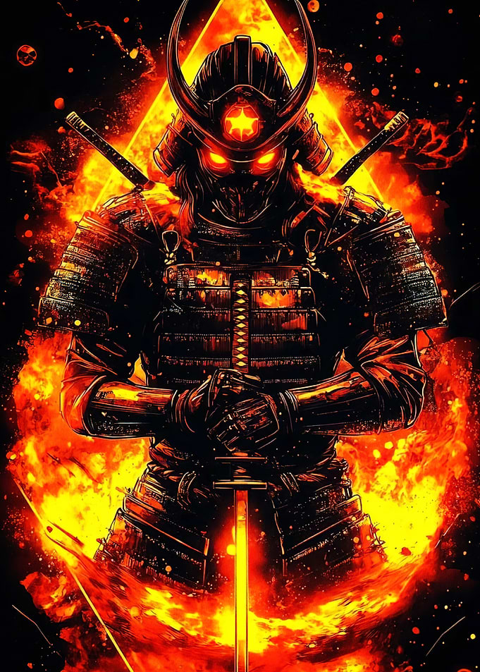 Fiery Samurai Warrior
