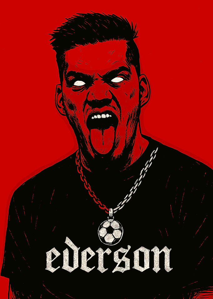 Ederson Soccer Player Illustration