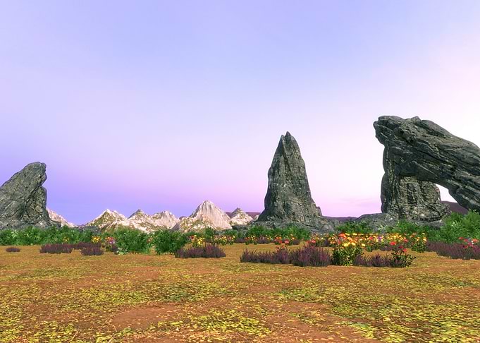 Mountainous Landscape with Rock Formations