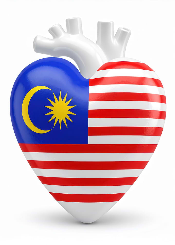 Malaysia Flag Heart
