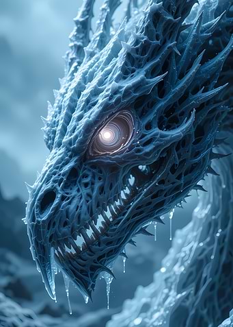 Icy Dragon Close-Up