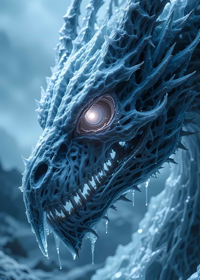 Icy Dragon Close-Up