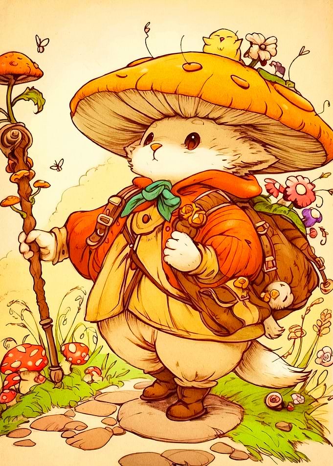 Mushroom Cat Adventurer