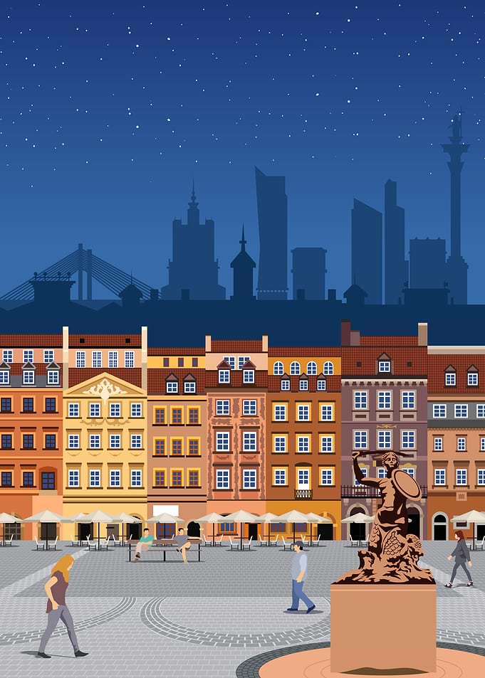 Warsaw Travel Print