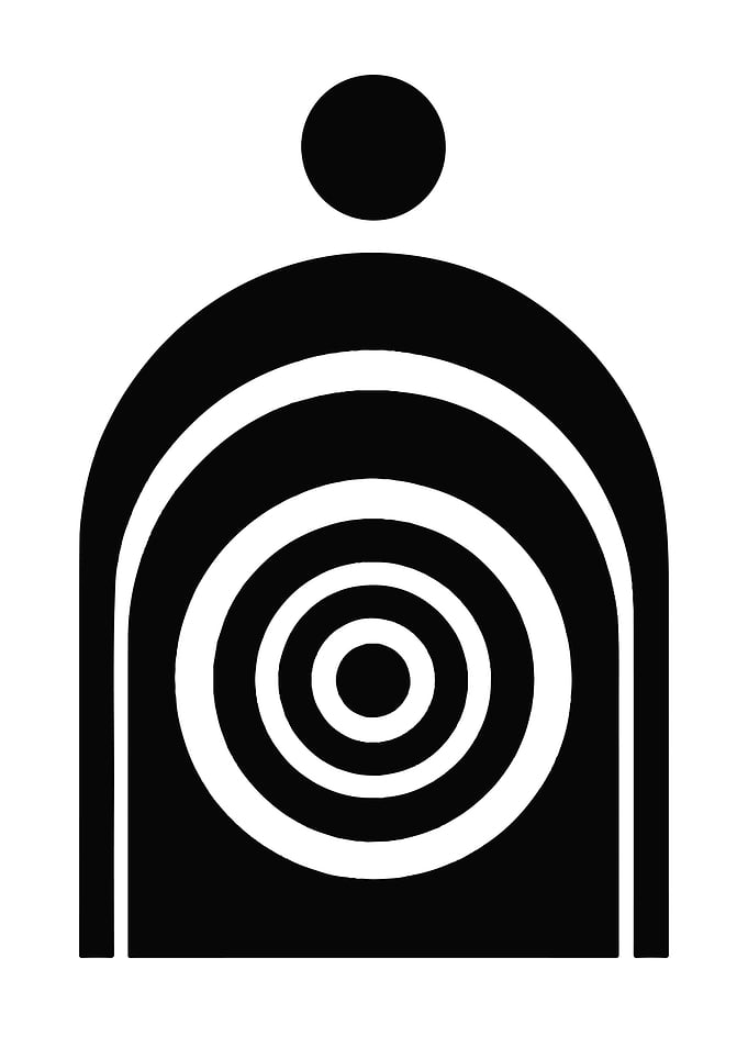Abstract Black and White Target Design
