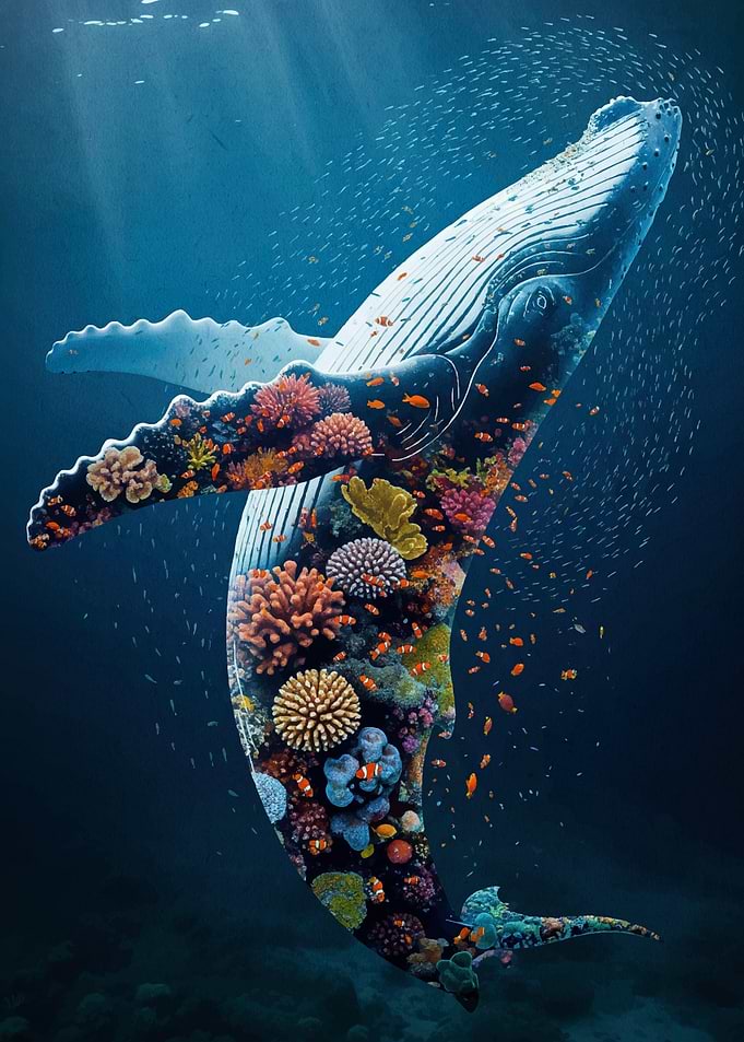 Coral Whale Underwater
