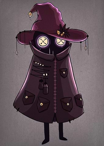Whimsical Witch Character Illustration