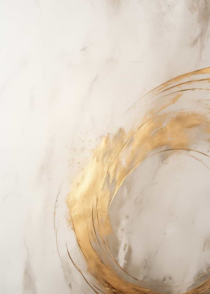 Gold Circle on Marble