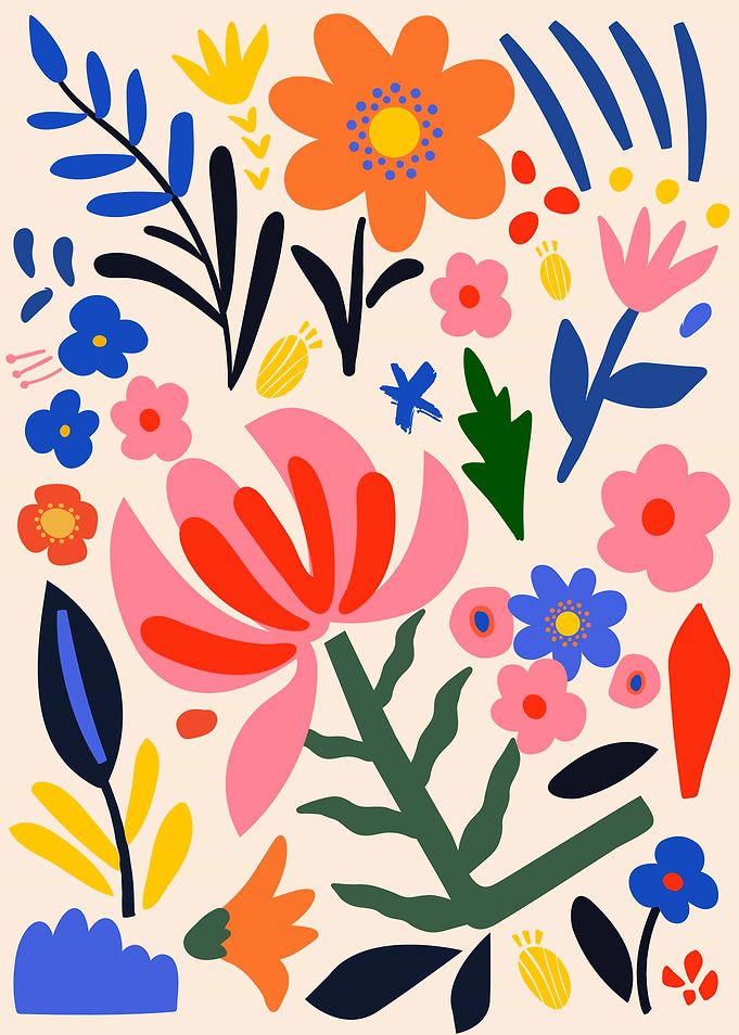 Colorful Floral Pattern Illustration