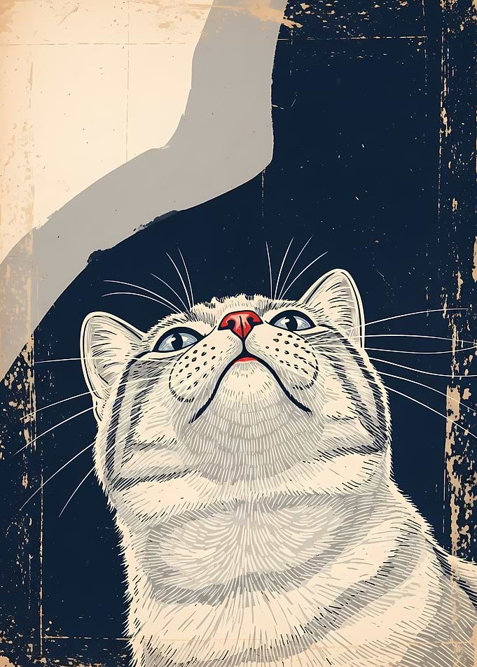 Upward Gaze: A Cat's Perspective