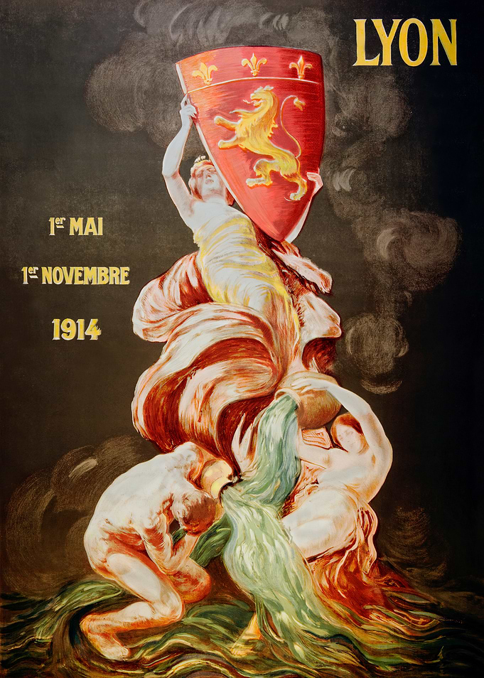 Lyon 1914 Vintage Poster by leonetto cappiello