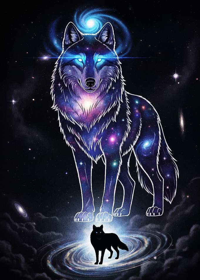 Cosmic Wolf Guardian