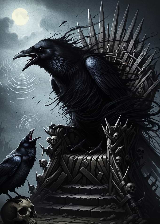 Raven King on Skull Throne