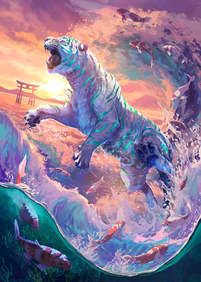 Water Tiger - White