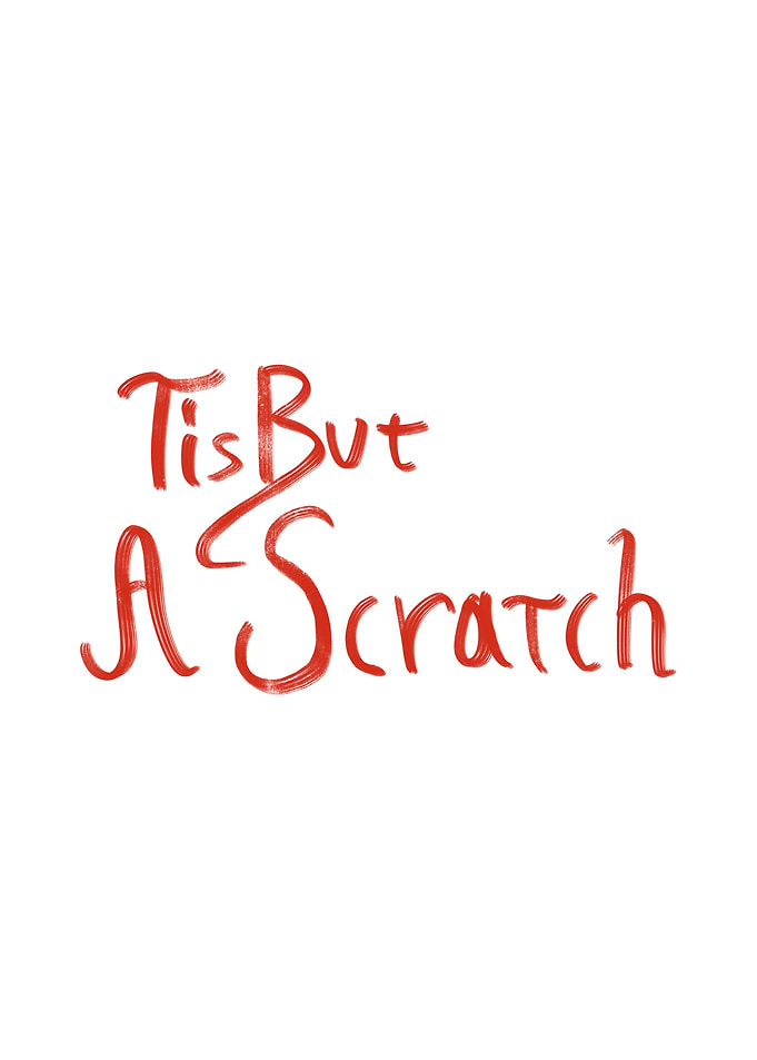 Tis But A Scratch Hand-drawn