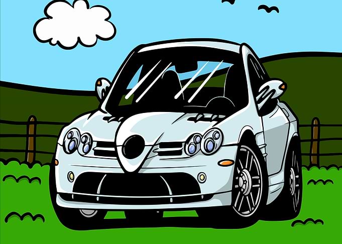 Cartoon Coupe Car illustration