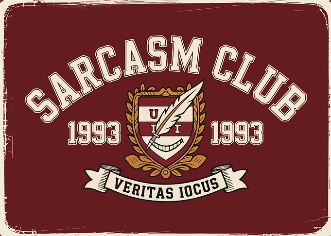 Sarcasm Club 1993 Vintage Design